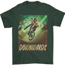 Downhill Mountain Biking DH Cycling Bicycle Mens T-Shirt 100% Cotton Forest Green