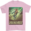 Downhill Mountain Biking DH Cycling Bicycle Mens T-Shirt 100% Cotton Light Pink