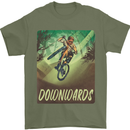 Downhill Mountain Biking DH Cycling Bicycle Mens T-Shirt 100% Cotton Military Green