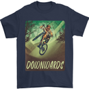 Downhill Mountain Biking DH Cycling Bicycle Mens T-Shirt 100% Cotton Navy Blue