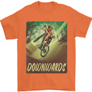 Downhill Mountain Biking DH Cycling Bicycle Mens T-Shirt 100% Cotton Orange