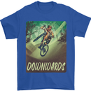 Downhill Mountain Biking DH Cycling Bicycle Mens T-Shirt 100% Cotton Royal Blue
