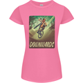 Downhill Mountain Biking DH Cycling Bicycle Womens Petite Cut T-Shirt Azalea