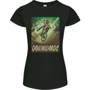 Downhill Mountain Biking DH Cycling Bicycle Womens Petite Cut T-Shirt Black