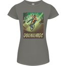 Downhill Mountain Biking DH Cycling Bicycle Womens Petite Cut T-Shirt Charcoal