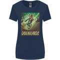 Downhill Mountain Biking DH Cycling Bicycle Womens Wider Cut T-Shirt Navy Blue