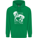 Downhill Mountain Biking DH Cycling Childrens Kids Hoodie Irish Green