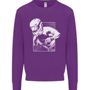 Downhill Mountain Biking DH Cycling Kids Sweatshirt Jumper Purple