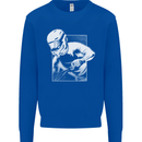 Downhill Mountain Biking DH Cycling Kids Sweatshirt Jumper Royal Blue
