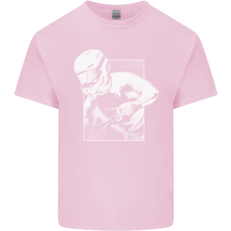 Downhill Mountain Biking DH Cycling Kids T-Shirt Childrens Light Pink