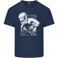 Downhill Mountain Biking DH Cycling Kids T-Shirt Childrens Navy Blue