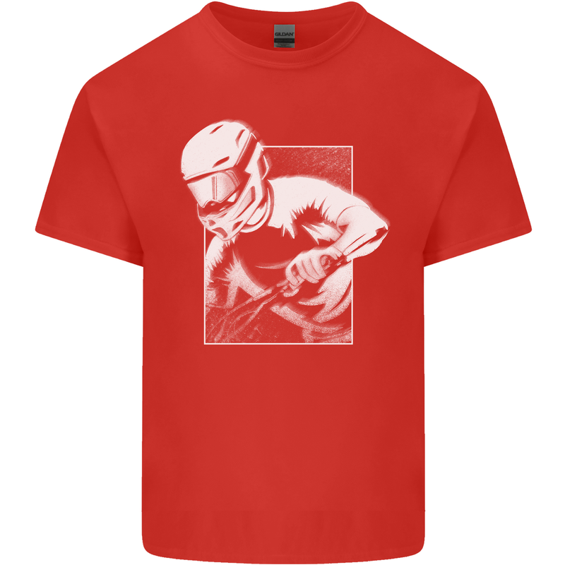 Downhill Mountain Biking DH Cycling Kids T-Shirt Childrens Red