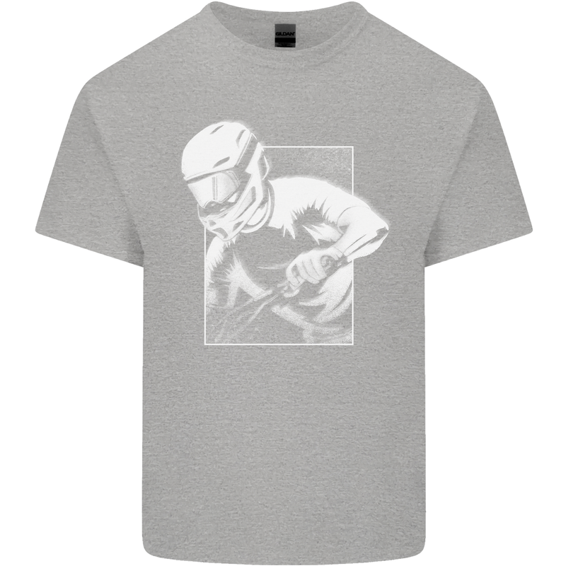 Downhill Mountain Biking DH Cycling Kids T-Shirt Childrens Sports Grey