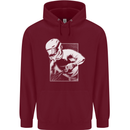 Downhill Mountain Biking DH Cycling Mens 80% Cotton Hoodie Maroon