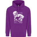 Downhill Mountain Biking DH Cycling Mens 80% Cotton Hoodie Purple