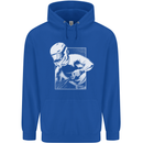 Downhill Mountain Biking DH Cycling Mens 80% Cotton Hoodie Royal Blue
