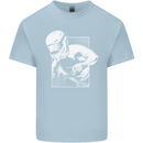 Downhill Mountain Biking DH Cycling Mens Cotton T-Shirt Tee Top Light Blue