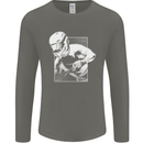 Downhill Mountain Biking DH Cycling Mens Long Sleeve T-Shirt Charcoal