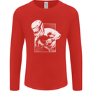 Downhill Mountain Biking DH Cycling Mens Long Sleeve T-Shirt Red