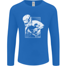 Downhill Mountain Biking DH Cycling Mens Long Sleeve T-Shirt Royal Blue