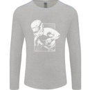 Downhill Mountain Biking DH Cycling Mens Long Sleeve T-Shirt Sports Grey