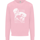 Downhill Mountain Biking DH Cycling Mens Sweatshirt Jumper Light Pink