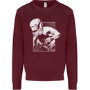 Downhill Mountain Biking DH Cycling Mens Sweatshirt Jumper Maroon