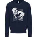 Downhill Mountain Biking DH Cycling Mens Sweatshirt Jumper Navy Blue