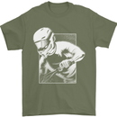 Downhill Mountain Biking DH Cycling Mens T-Shirt 100% Cotton Military Green