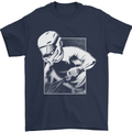 Downhill Mountain Biking DH Cycling Mens T-Shirt 100% Cotton Navy Blue
