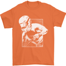 Downhill Mountain Biking DH Cycling Mens T-Shirt 100% Cotton Orange