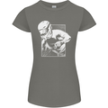 Downhill Mountain Biking DH Cycling Womens Petite Cut T-Shirt Charcoal