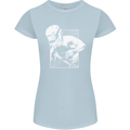 Downhill Mountain Biking DH Cycling Womens Petite Cut T-Shirt Light Blue
