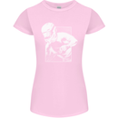 Downhill Mountain Biking DH Cycling Womens Petite Cut T-Shirt Light Pink