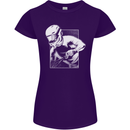 Downhill Mountain Biking DH Cycling Womens Petite Cut T-Shirt Purple