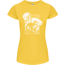 Downhill Mountain Biking DH Cycling Womens Petite Cut T-Shirt Yellow