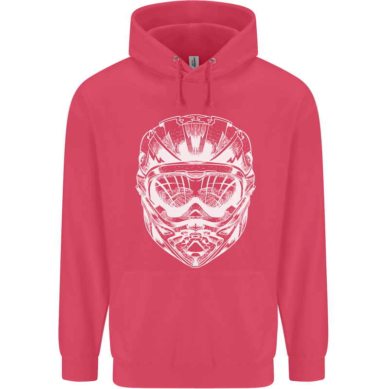 Downhill Mountain Biking Helmet DH MTB Childrens Kids Hoodie Heliconia