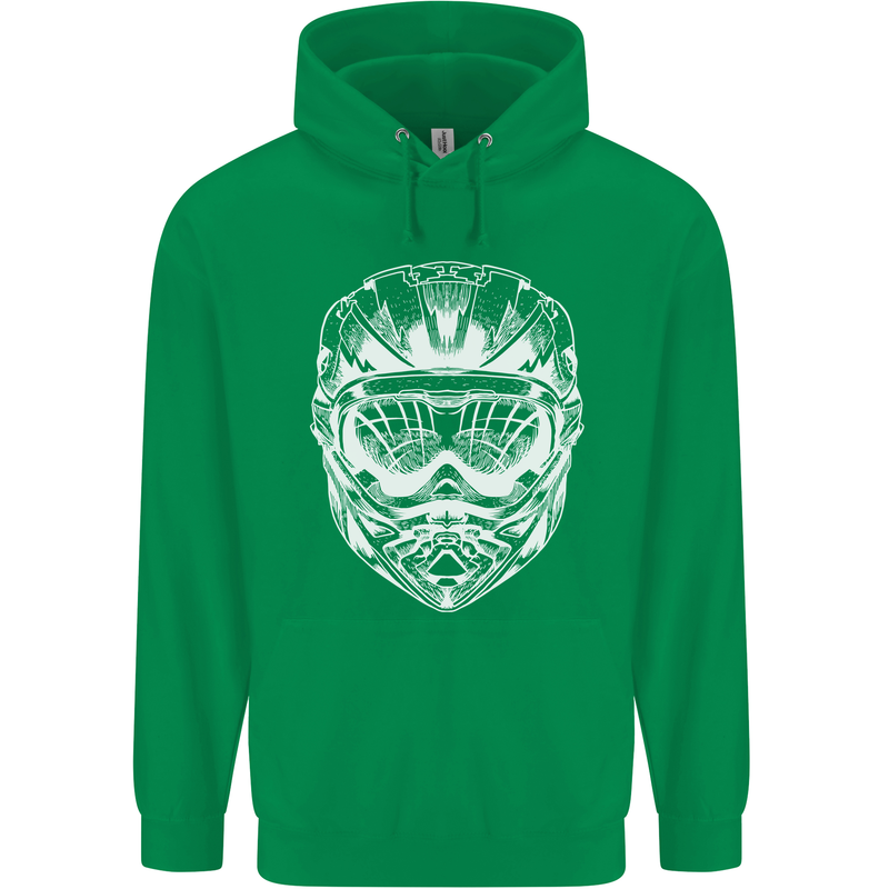 Downhill Mountain Biking Helmet DH MTB Childrens Kids Hoodie Irish Green