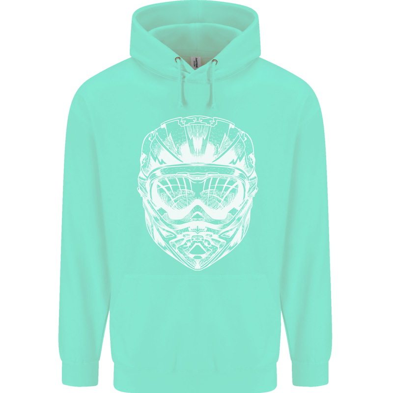 Downhill Mountain Biking Helmet DH MTB Childrens Kids Hoodie Peppermint
