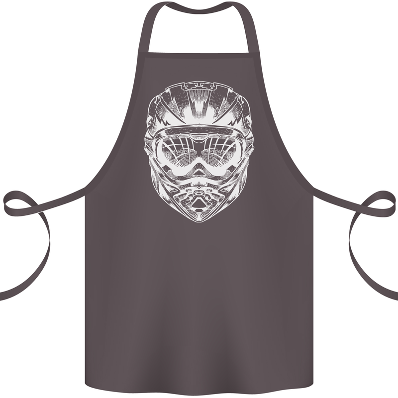 Downhill Mountain Biking Helmet DH MTB Cotton Apron 100% Organic Dark Grey