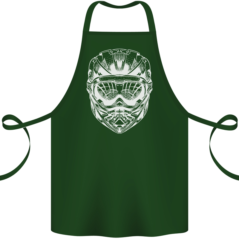 Downhill Mountain Biking Helmet DH MTB Cotton Apron 100% Organic Forest Green