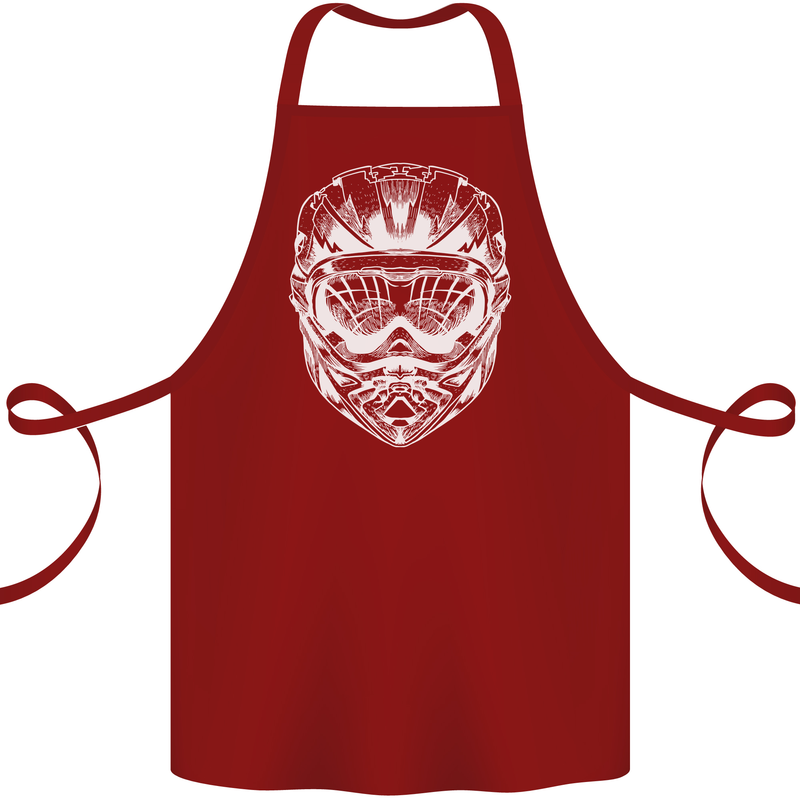 Downhill Mountain Biking Helmet DH MTB Cotton Apron 100% Organic Maroon