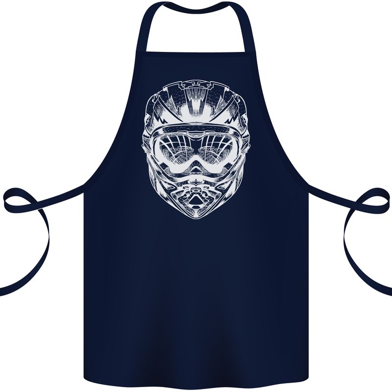 Downhill Mountain Biking Helmet DH MTB Cotton Apron 100% Organic Navy Blue