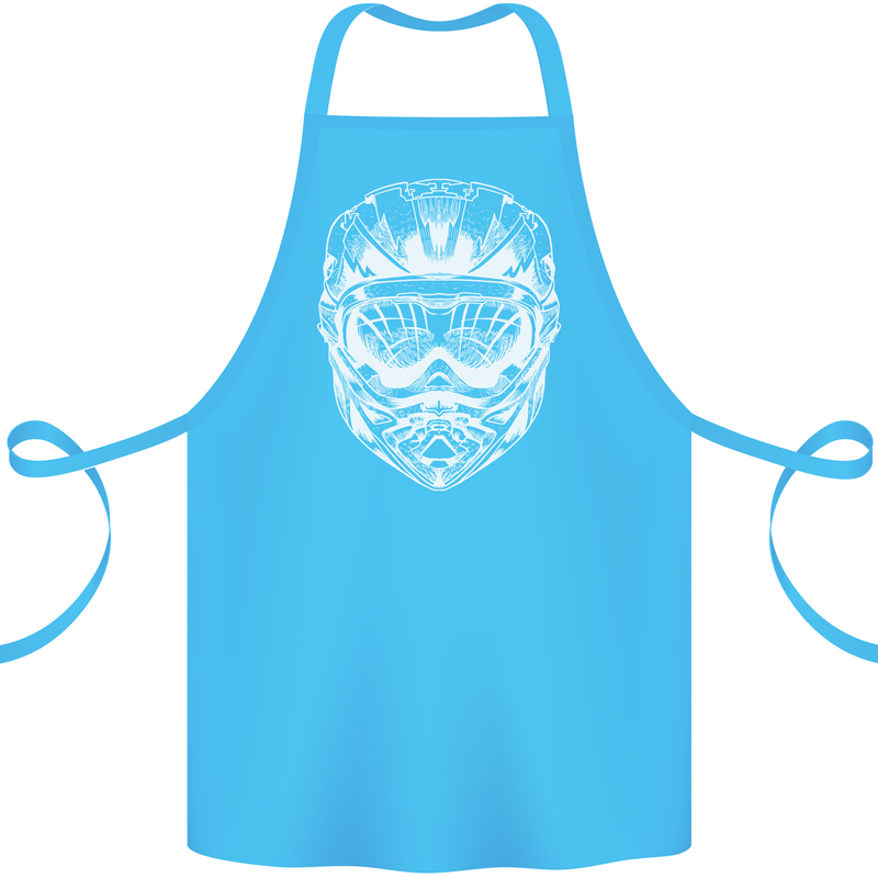 Downhill Mountain Biking Helmet DH MTB Cotton Apron 100% Organic Turquoise