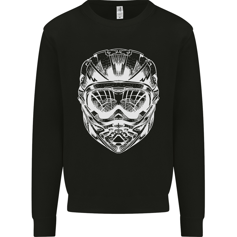 Downhill Mountain Biking Helmet DH MTB Kids Sweatshirt Jumper Black