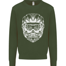Downhill Mountain Biking Helmet DH MTB Kids Sweatshirt Jumper Forest Green