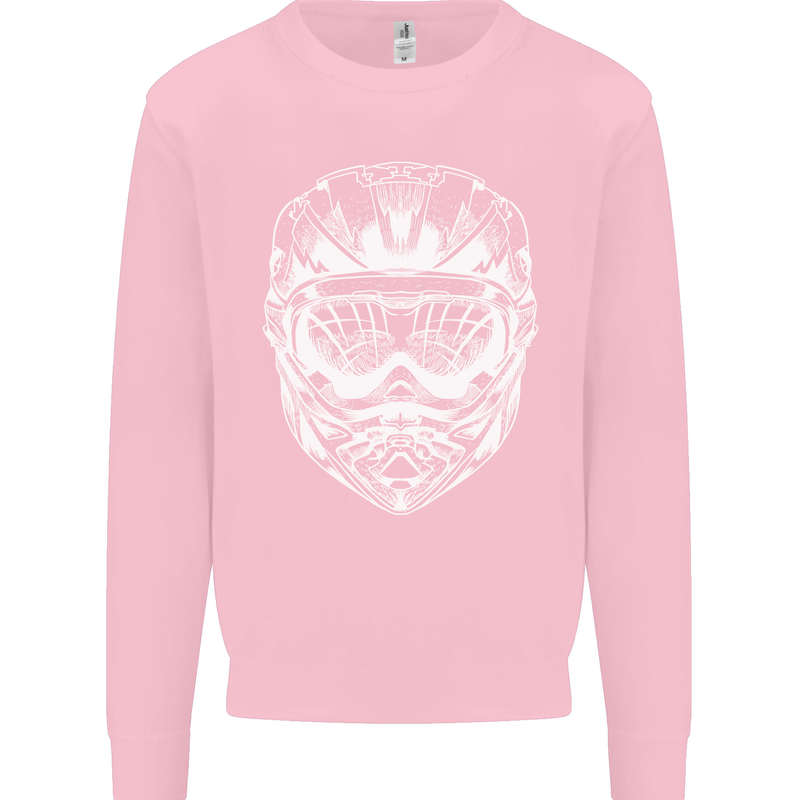 Downhill Mountain Biking Helmet DH MTB Kids Sweatshirt Jumper Light Pink
