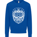 Downhill Mountain Biking Helmet DH MTB Kids Sweatshirt Jumper Royal Blue