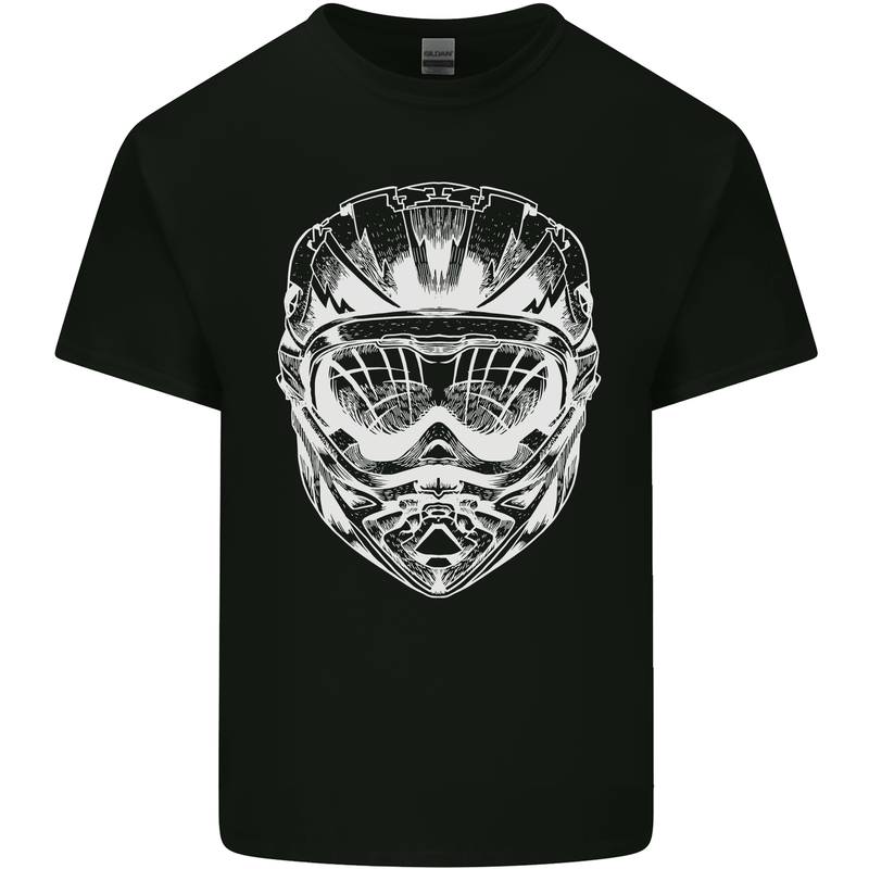 Downhill Mountain Biking Helmet DH MTB Kids T-Shirt Childrens Black