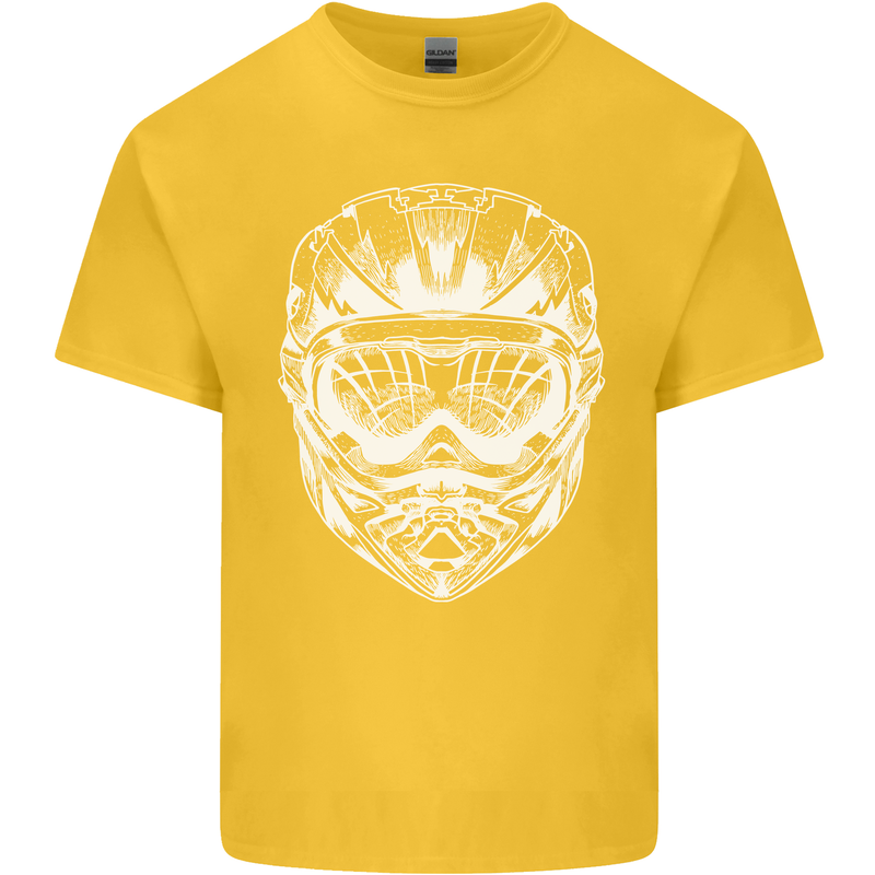 Downhill Mountain Biking Helmet DH MTB Kids T-Shirt Childrens Yellow